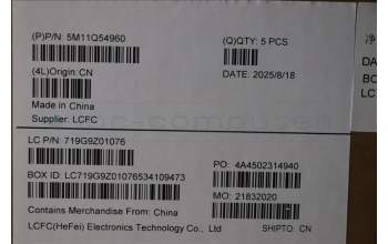 Lenovo 5M11Q54960 C-Cover with keyboard, Norwegian, Black, Backlight, UK