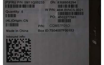 Lenovo 5M11Q55233 MECH_ASM Ccvrasm,KB,GRE,NWFC,NBL,DF