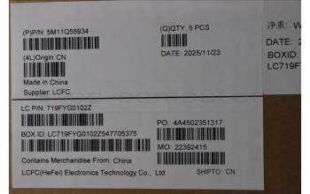 Lenovo 5M11Q55934 MECH_ASM GRP_KBD_BZL_DEN_WL_DB_CHY