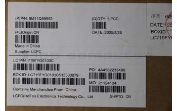 Lenovo 5M11Q55992 MECH_ASM GRP_KBD_BZL_SPA_WL_DB_LTN