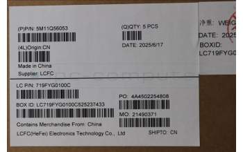 Lenovo 5M11Q56053 MECH_ASM GRP_KBD_BZL_HBW_WW_DB_LTN