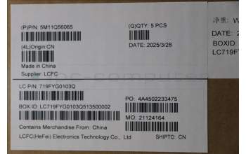 Lenovo 5M11Q56065 MECH_ASM GRP_KBD_BZL_SLV_WW_DB_LTN