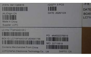 Lenovo 5M11Q60616 MECH_ASM BL KB BK GER LTN