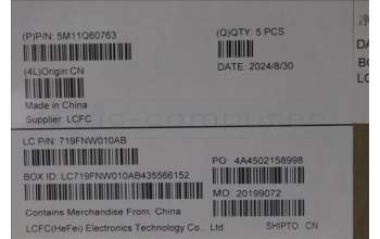 Lenovo 5M11Q60763 MECH_ASM BL KB BK SC ENG CHY