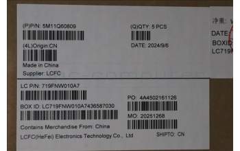 Lenovo 5M11Q60809 MECH_ASM BL KB BK SC GRE SRX