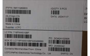 Lenovo 5M11Q60833 MECH_ASM BL KB BK SC KOR SRX