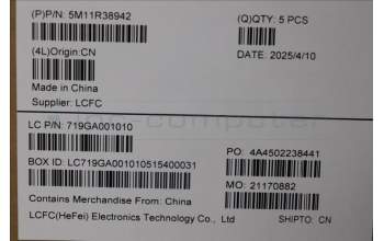 Lenovo 5M11R38942 MECH_ASM GRP_KBD_BZL_GER_WL_LG_LTN