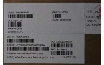 Lenovo 5M11R39491 MECH_ASM GRP_KBD_BZL_DEN_WW_LG_LTN