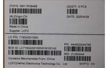 Lenovo 5M11R39498 MECH_ASM GRP_KBD_BZL_EURO ENG_WW_LG_LTN