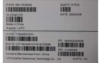 Lenovo 5M11R39504 MECH_ASM GRP_KBD_BZL_GER_WW_LG_LTN