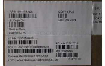 Lenovo 5M11R87936 MECH_ASM GRP_KBD_BZL_FRA_WL_BKGY_LTN