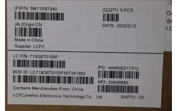 Lenovo 5M11R87940 MECH_ASM GRP_KBD_BZL_HBW_WL_BKGY_LTN