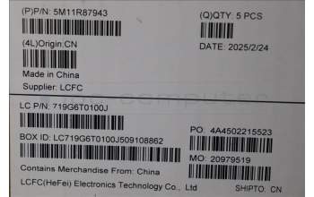 Lenovo 5M11R87943 MECH_ASM GRP_KBD_BZL_ITA_WL_BKGY_LTN