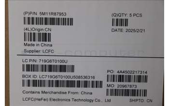 Lenovo 5M11R87953 MECH_ASM GRP_KBD_BZL_SPA_WL_BKGY_LTN