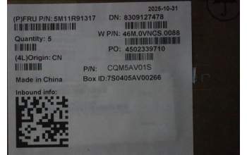 Lenovo 5M11R91317 MECH_ASM Ccvrasm,KB,NORDIC,NWFC,BL,LTN