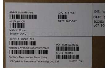 Lenovo 5M11R91405 MECH_ASM BL KB GY FPR BEL CHY