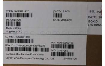 Lenovo 5M11R91417 C-Cover with keyboard, English, Grey, Backlight, FingerPrint Reader, US