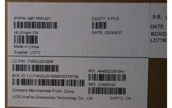 Lenovo 5M11R91421 MECH_ASM BL KB GY FPR EURO ENG CHY