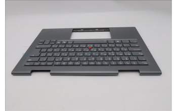 Lenovo 5M11R91483 C-Cover with keyboard, Bulgarian, Grey, Backlight, FingerPrint Reader, WWAN, UK