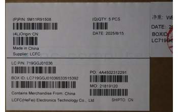 Lenovo 5M11R91508 MECH_ASM BL KB GY FPR WW HUN LTN