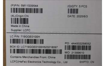 Lenovo 5M11S09544 C-Cover with keyboard, English, Black, Backlight, US