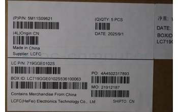 Lenovo 5M11S09621 MECH_ASM BL KB BK WW EST LTN