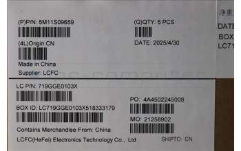 Lenovo 5M11S09659 MECH_ASM BL KB BK WW SPA LTN