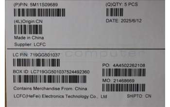 Lenovo 5M11S09689 MECH_ASM FRU KBD W/C FRA (SRX) UK BK