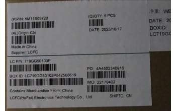 Lenovo 5M11S09720 MECH_ASM FRUKBD W/C EURO ENG (CHY) US BK