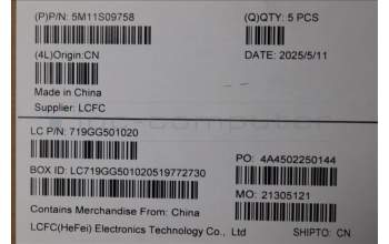 Lenovo 5M11S09758 MECH_ASM FRU KBD W/C BEL BL (SRX) UK BK