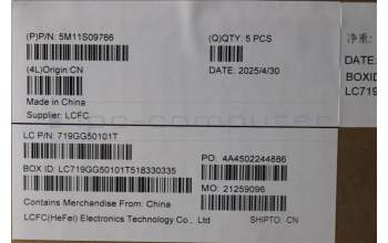 Lenovo 5M11S09766 MECH_ASM FRU KBD W/C SPA BL (SRX) UK BK