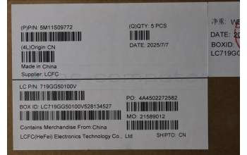 Lenovo 5M11S09772 MECH_ASM FRU KBD W/C GER BL (CHY) UK BK