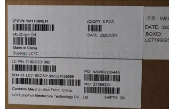 Lenovo 5M11S09814 MECH_ASM FRUKBD W/C SWE/FIN BL(SRX)UK BK