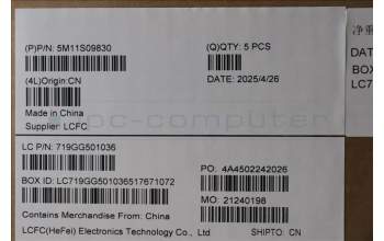 Lenovo 5M11S09830 MECH_ASM FRU KBD W/C UKE BL (SRX) UK BK