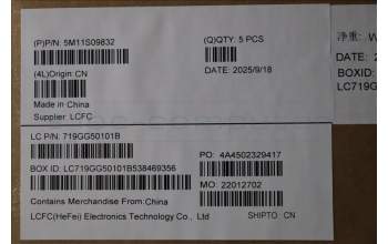 Lenovo 5M11S09832 MECH_ASM FRUKBD W/C EUROENG BL(CHY)US BK