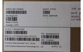 Lenovo 5M11S09834 MECH_ASM FRUKBD W/C EUROENG BL(SRX)US BK