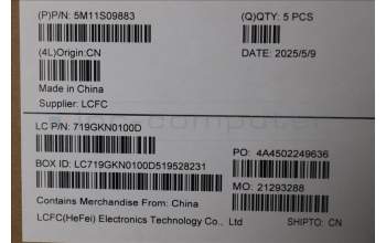 Lenovo 5M11S09883 MECH_ASM FRU IRL KBD W/C ENG (SRX) US BK