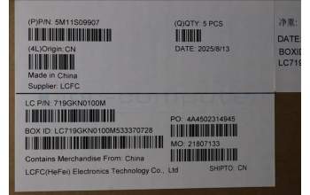 Lenovo 5M11S09907 MECH_ASM FRU IRL KBD W/C NOR (SRX) UK BK