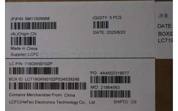 Lenovo 5M11S09968 MECH_ASM FRU KBD W/C DEN BL(SRX)UK BK