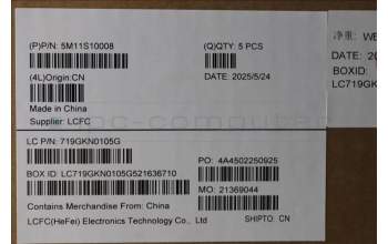 Lenovo 5M11S10008 MECH_ASM FRU KBD W/C RUS BL(SRX)US BK