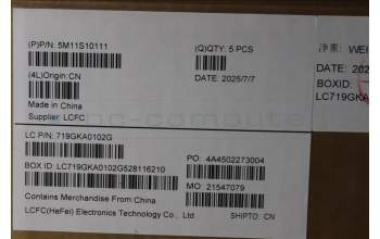 Lenovo 5M11S10111 MECH_ASM FRU KBD CCV ITA(Chicony)UK BK