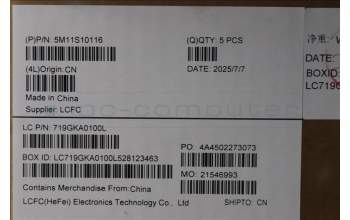 Lenovo 5M11S10116 MECH_ASM FRU KBD CCV POR(Primax)UK BK