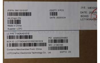 Lenovo 5M11S10157 MECH_ASM FRU KB CCV ENG BL(Chicony)US BK