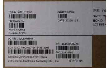 Lenovo 5M11S10185 MECH_ASM FRU KBD CCV HUN BL(Liteon)UK BK