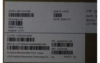 Lenovo 5M11S10199 MECH_ASM FRU KB CCV RUS BL(Chicony)US BK