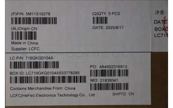 Lenovo 5M11S10278 MECH_ASM FRU KBD CCV BEL(Primax)UK BK