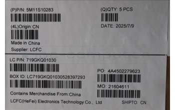 Lenovo 5M11S10283 MECH_ASM FRU KBD CCV FRA(Chicony)UK BK