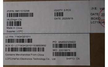 Lenovo 5M11S10298 MECH_ASM FRU KBD CCV POR(Primax)UK BK