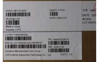 Lenovo 5M11S10351 MECH_ASM KB CCV DEN BL(Chicony)UK BK