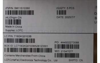 Lenovo 5M11S10360 MECH_ASM KB CCV GER BL(Chicony)UK BK